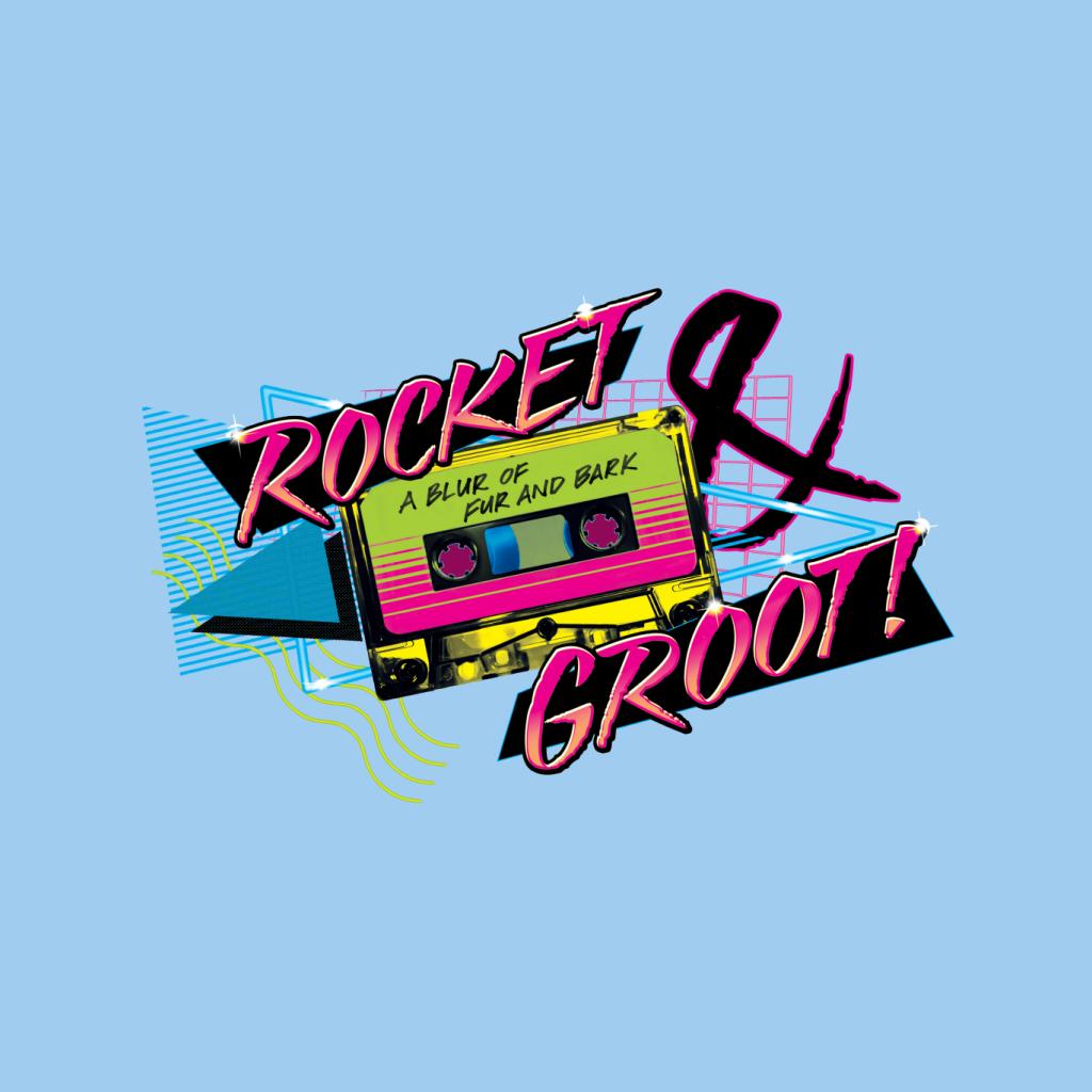 Marvel Guardians Of The Galaxy Rocket And Groot Retro Cassette Tape Women's Sweatshirt-ALL + EVERY