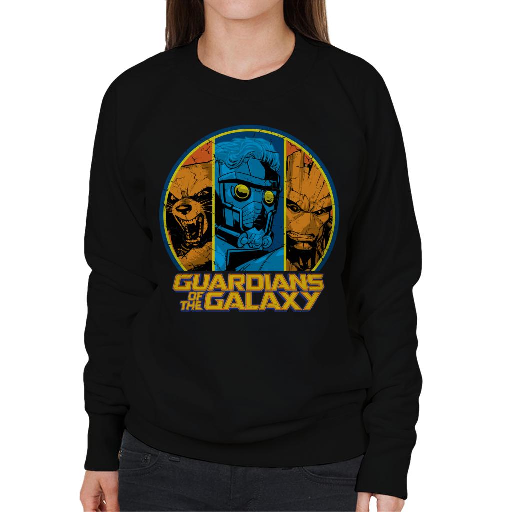 Marvel Guardians Of The Galaxy Star Lord Rocket Raccoon And Groot Women's Sweatshirt-ALL + EVERY