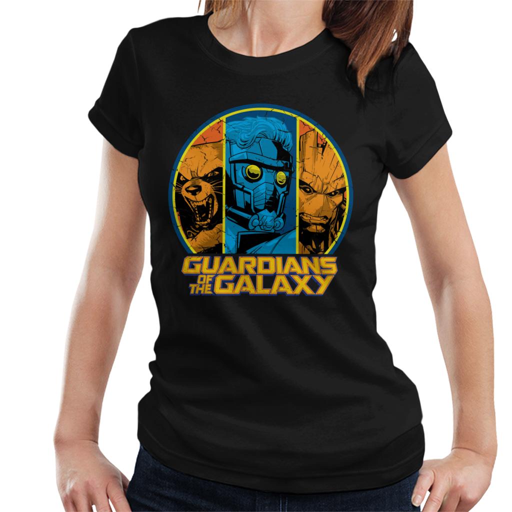 Marvel Guardians Of The Galaxy Star Lord Rocket Raccoon And Groot Women's T-Shirt-ALL + EVERY