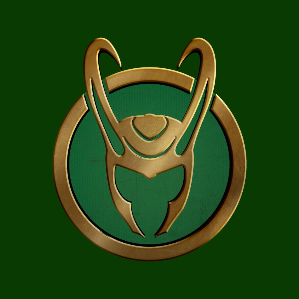 Marvel Loki Gold Horns Helmet Logo Women's Sweatshirt-ALL + EVERY