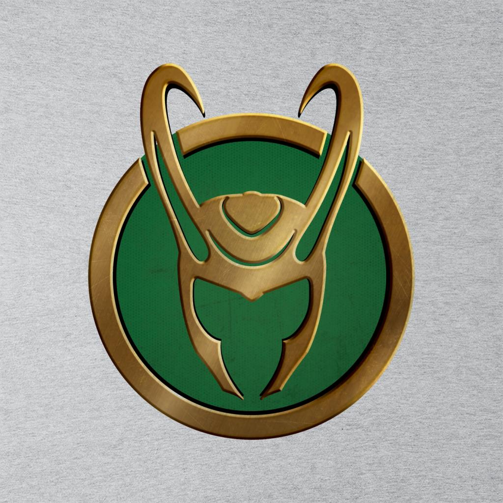 Marvel Loki Gold Horns Helmet Logo Women's Sweatshirt-ALL + EVERY
