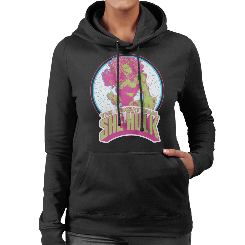 Marvel The Sensational She Hulk Women's Hooded Sweatshirt-ALL + EVERY