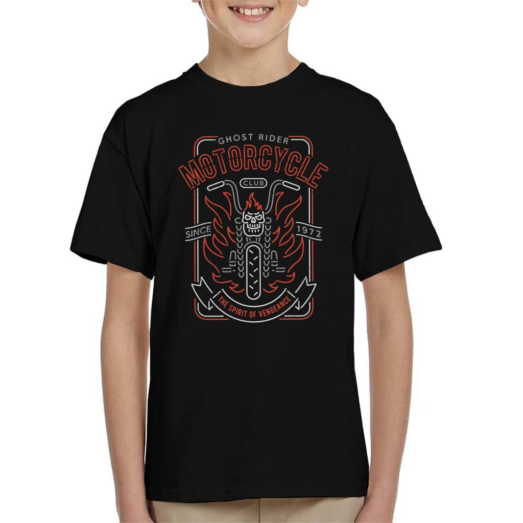 Marvel Ghost Rider Motorcycle Club Kid's T-Shirt-ALL + EVERY