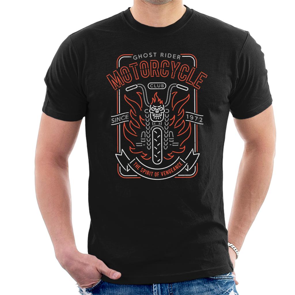 Marvel Ghost Rider Motorcycle Club Men's T-Shirt-ALL + EVERY