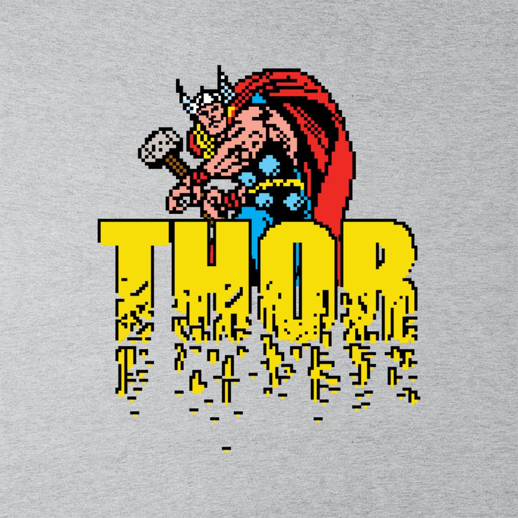 Marvel Thor Retro Pixelated Video Game Avengers Men's Hooded Sweatshirt-ALL + EVERY