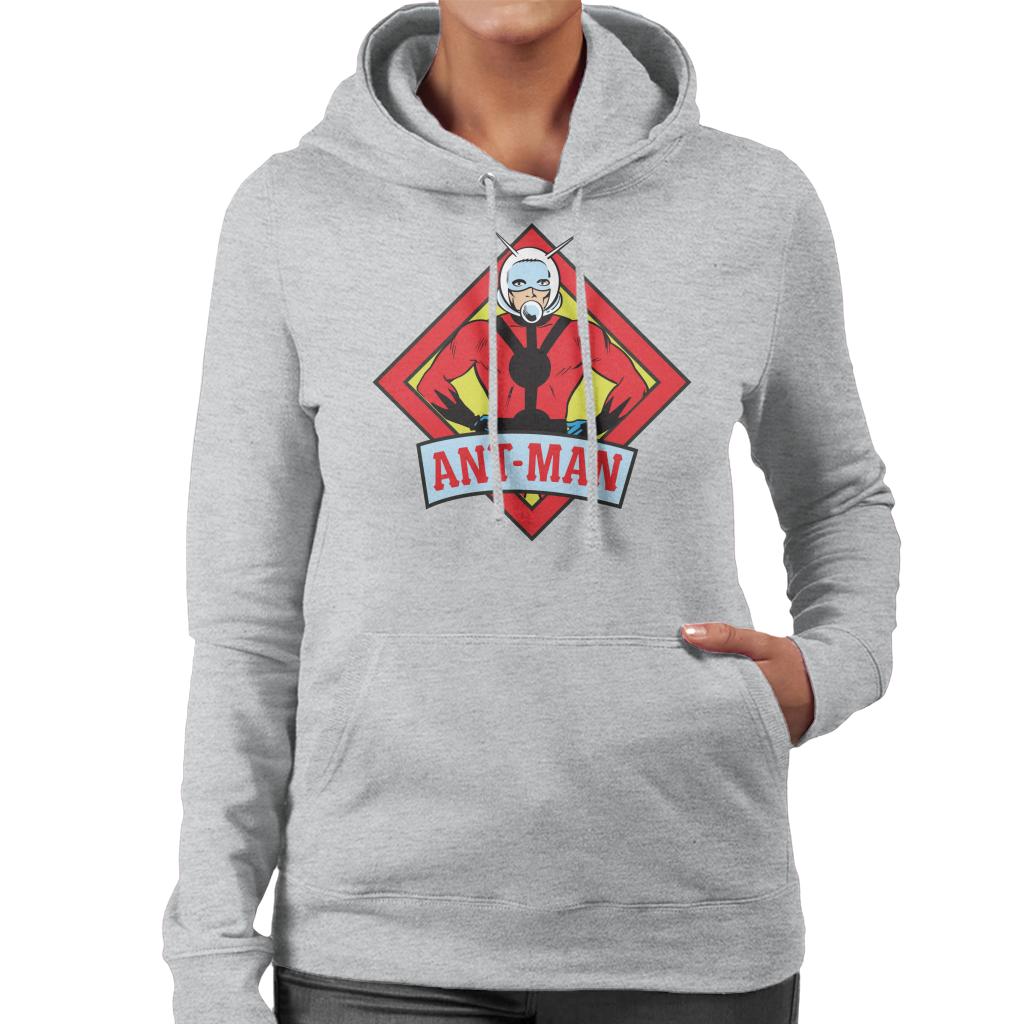 Marvel Ant Man Vintage Silver Age Comic Book Logo Women's Hooded Sweatshirt-ALL + EVERY