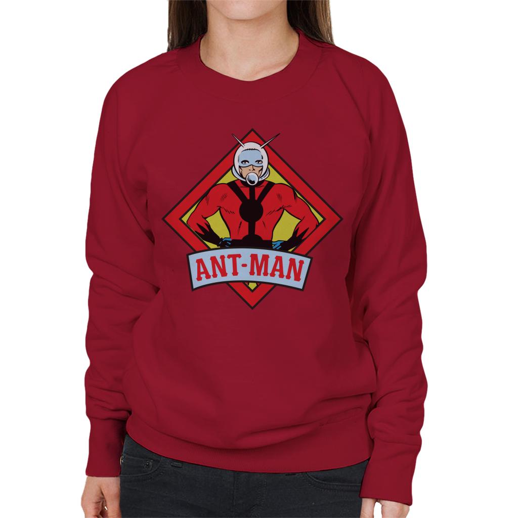 Marvel Ant Man Vintage Silver Age Comic Book Logo Women's Sweatshirt-ALL + EVERY