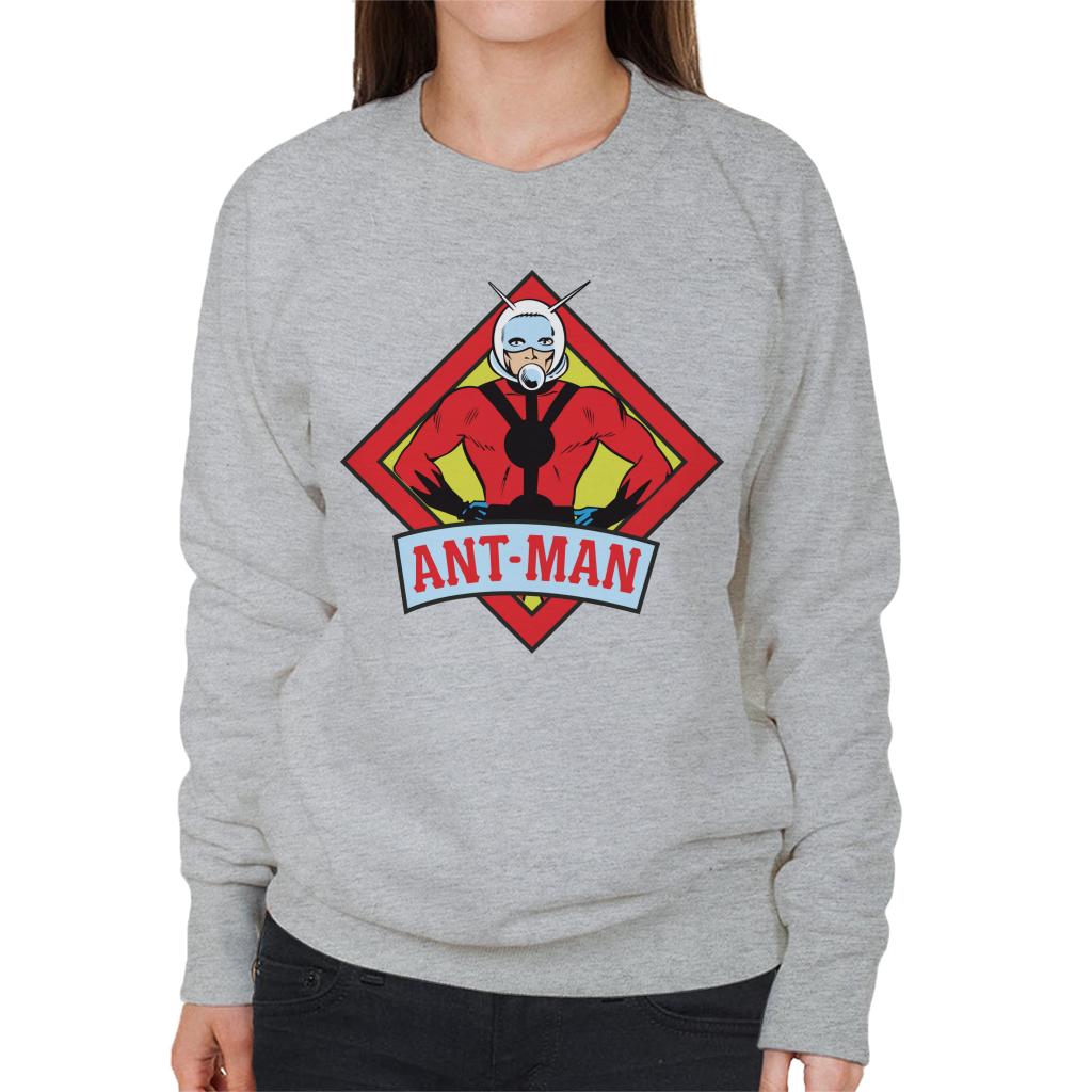 Marvel Ant Man Vintage Silver Age Comic Book Logo Women's Sweatshirt-ALL + EVERY