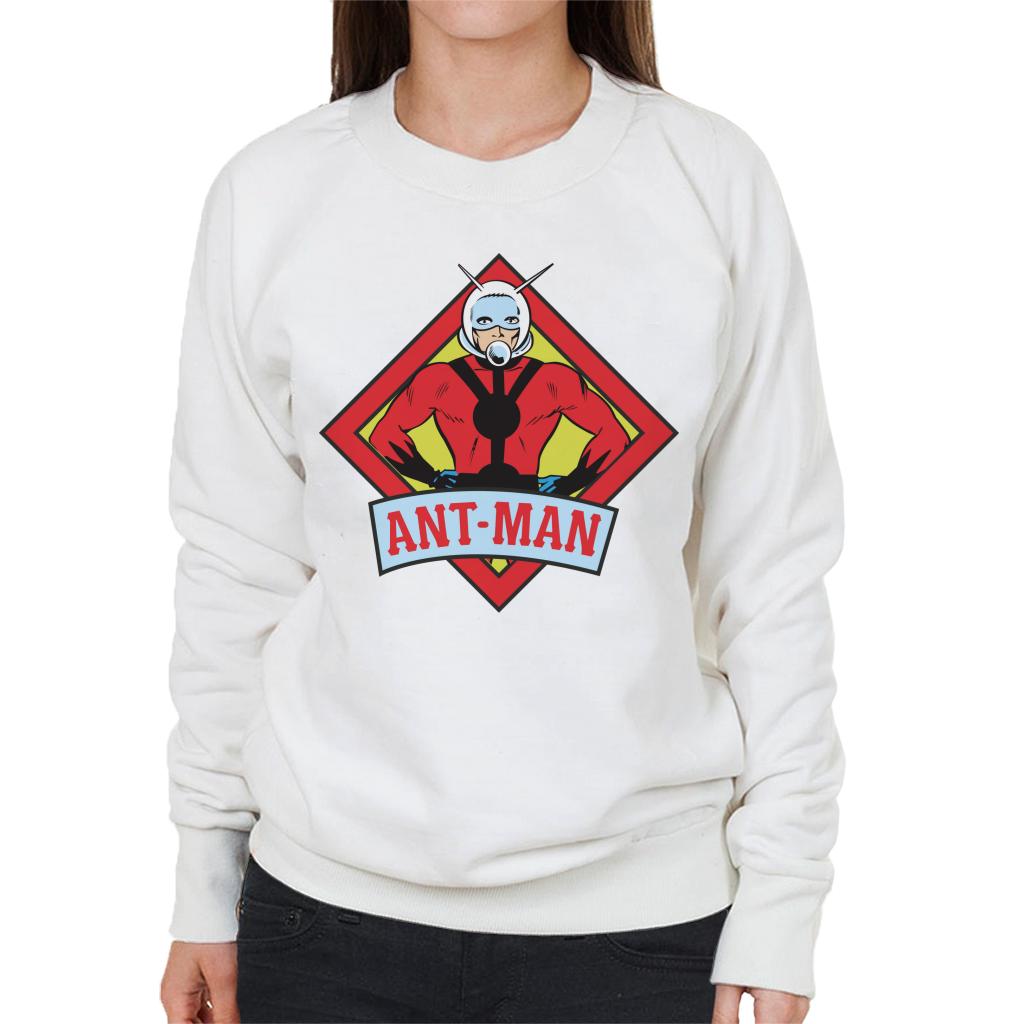 Marvel Ant Man Vintage Silver Age Comic Book Logo Women's Sweatshirt-ALL + EVERY