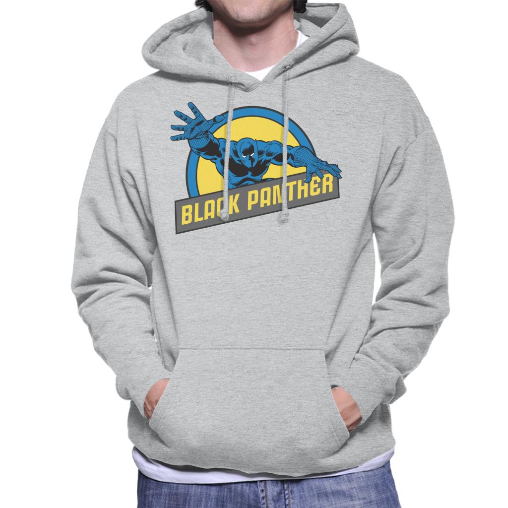 Marvel Black Panther Silver Age Comic Book Logo Men's Hooded Sweatshirt-ALL + EVERY
