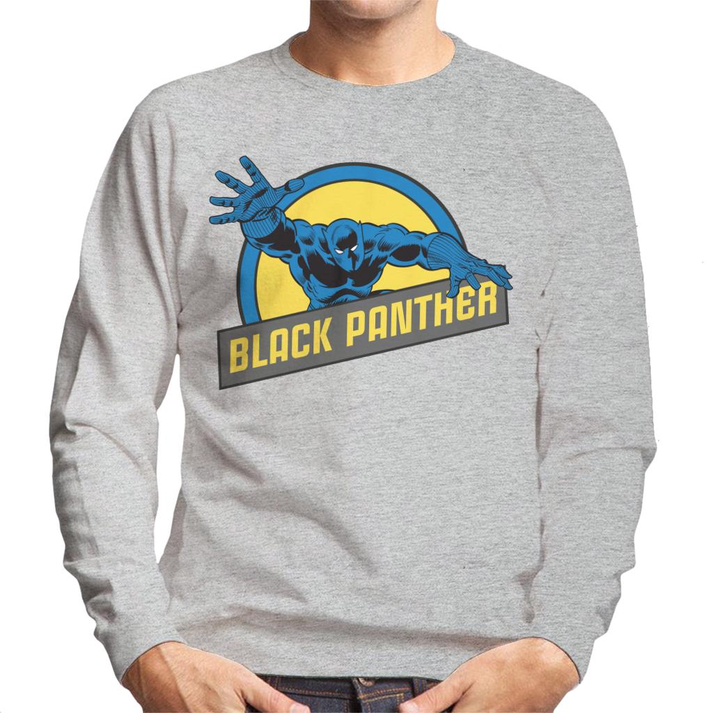 Marvel Black Panther Silver Age Comic Book Logo Men's Sweatshirt-ALL + EVERY