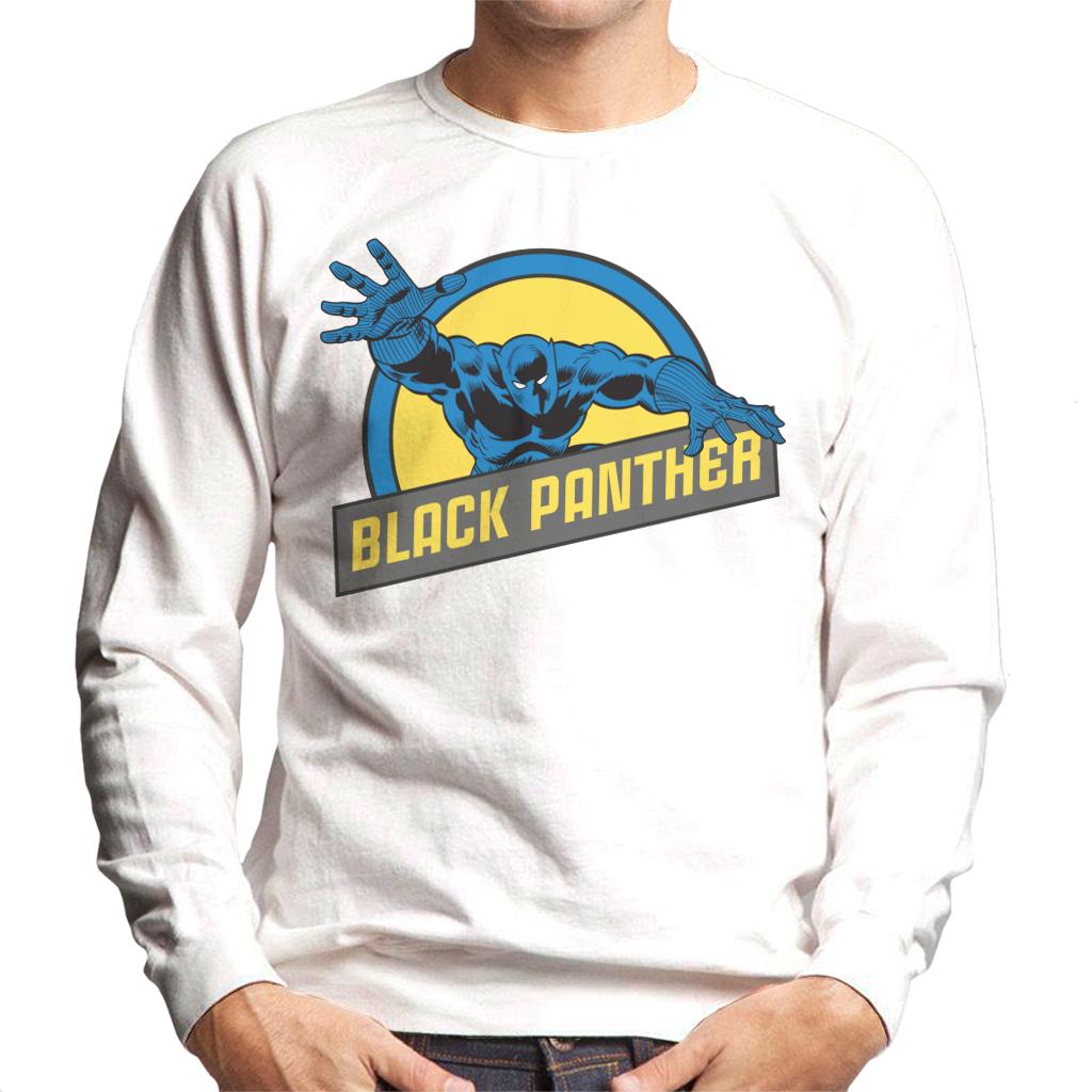 Marvel Black Panther Silver Age Comic Book Logo Men's Sweatshirt-ALL + EVERY