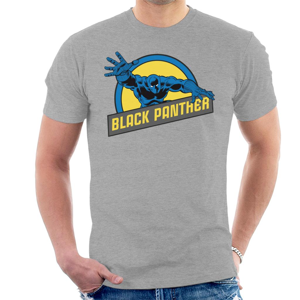 Marvel Black Panther Silver Age Comic Book Logo Men's T-Shirt-ALL + EVERY