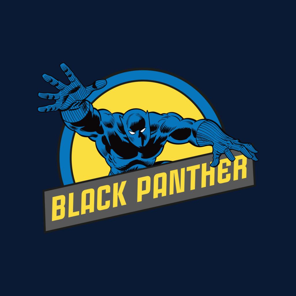 Marvel Black Panther Silver Age Comic Book Logo Men's Hooded Sweatshirt-ALL + EVERY