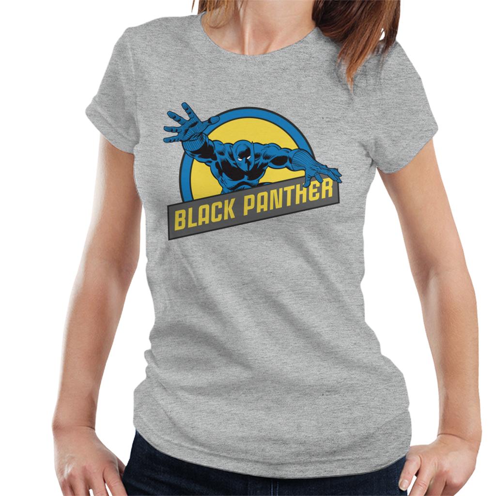 Marvel Black Panther Silver Age Comic Book Logo Women's T-Shirt-ALL + EVERY
