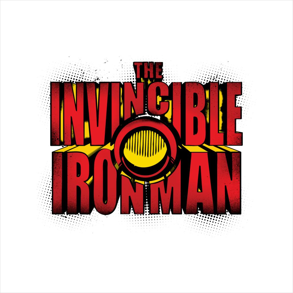 Marvel The Invincible Iron Man Chest Piece Text Women's Hooded Sweatshirt-ALL + EVERY