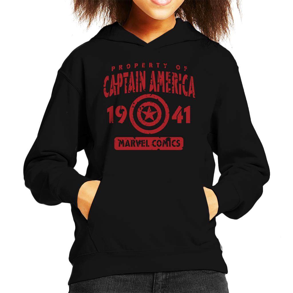 Marvel Comics Property Of Captain America 1941 Kid's Hooded Sweatshirt-ALL + EVERY