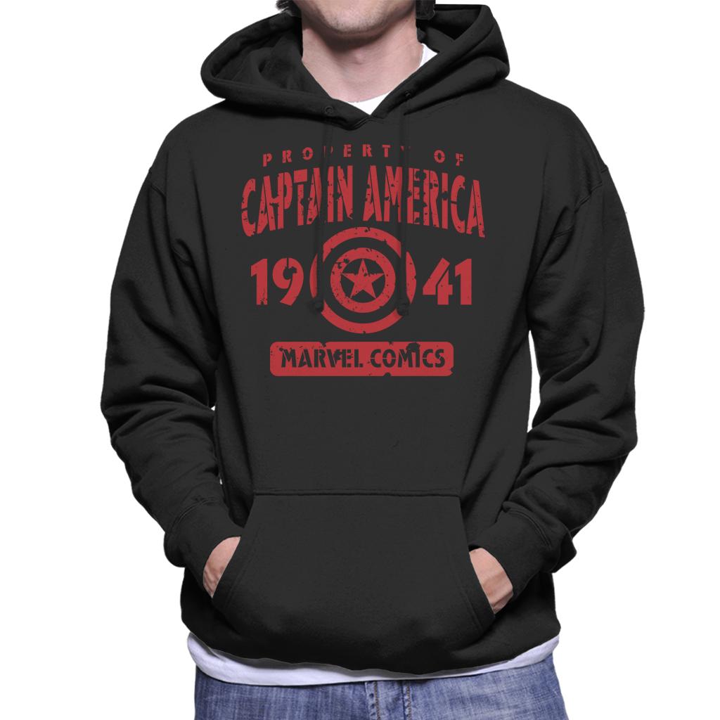 Marvel Comics Property Of Captain America 1941 Men's Hooded Sweatshirt-ALL + EVERY