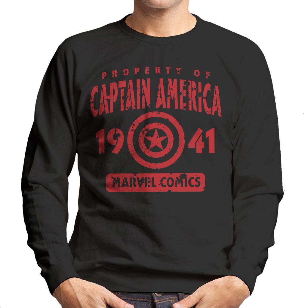 Marvel Comics Property Of Captain America 1941 Men's Sweatshirt-ALL + EVERY