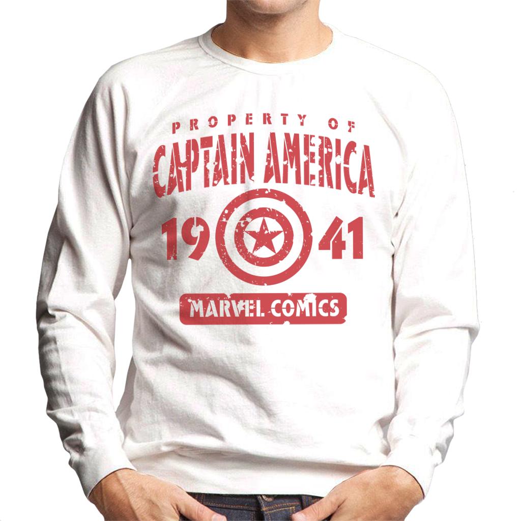 Marvel Comics Property Of Captain America 1941 Men's Sweatshirt-ALL + EVERY