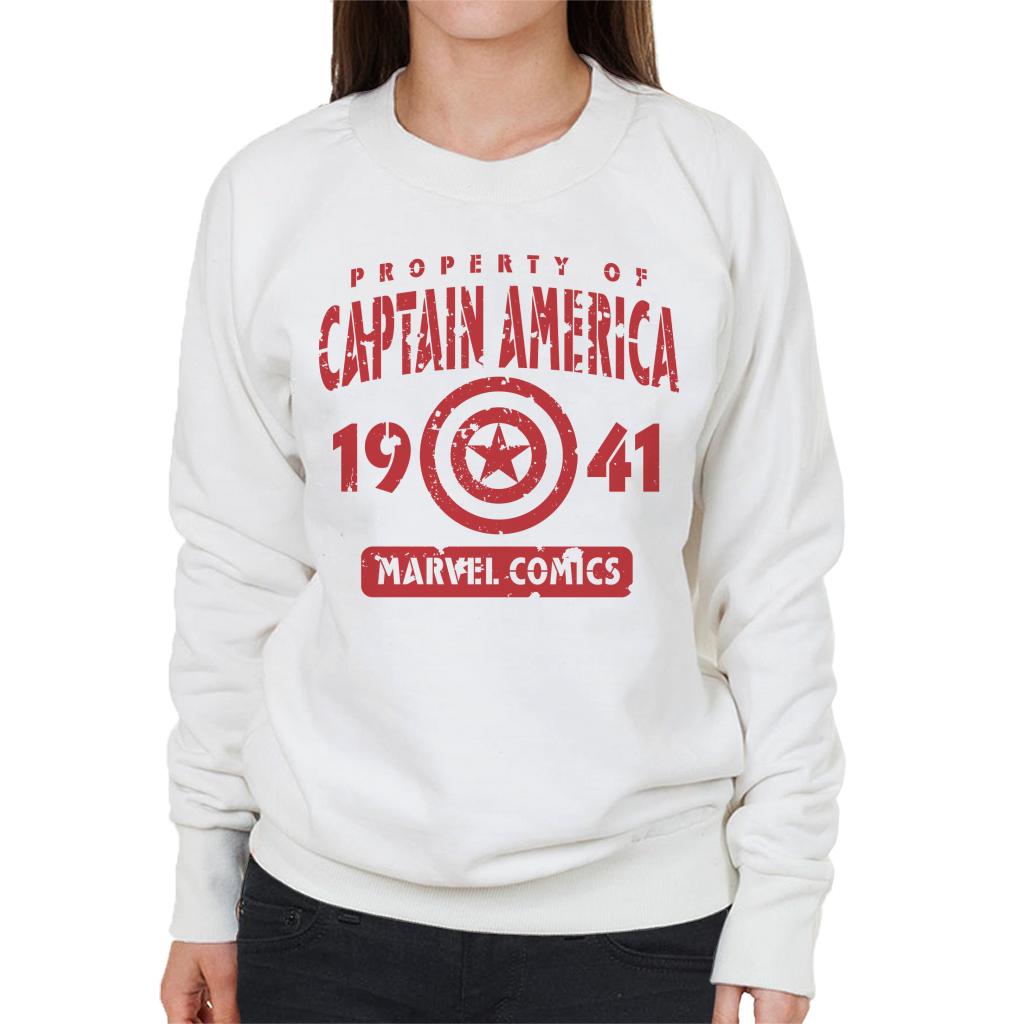 Marvel Comics Property Of Captain America 1941 Women's Sweatshirt-ALL + EVERY