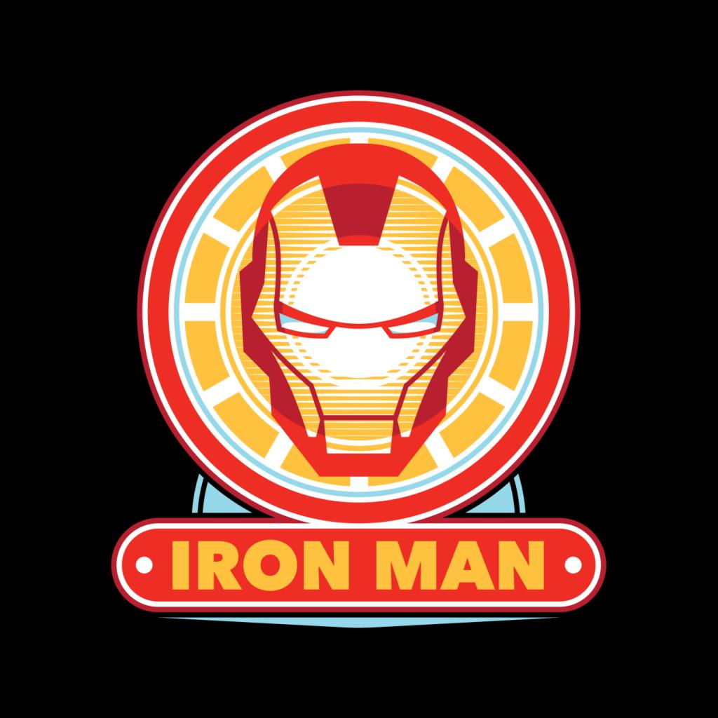 Marvel Iron Man Classic Suit Mask Logo Women's Hooded Sweatshirt-ALL + EVERY