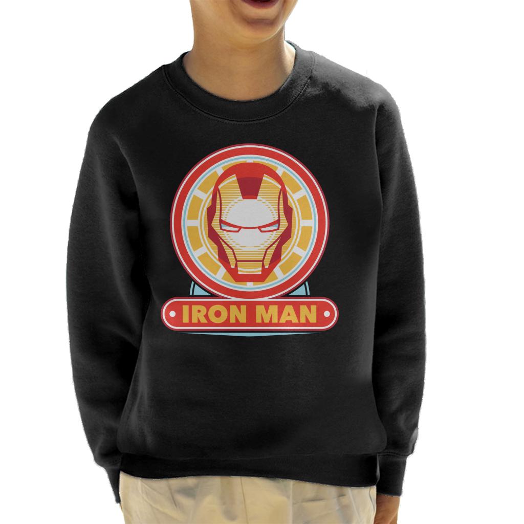 Marvel Iron Man Classic Suit Mask Logo Kid's Sweatshirt-ALL + EVERY