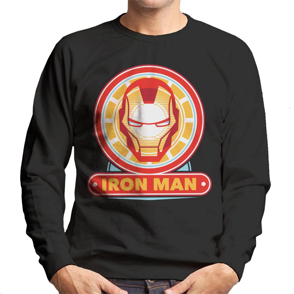 Marvel Iron Man Classic Suit Mask Logo Men's Sweatshirt-ALL + EVERY