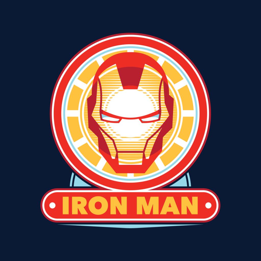 Marvel Iron Man Classic Suit Mask Logo Women's Hooded Sweatshirt-ALL + EVERY