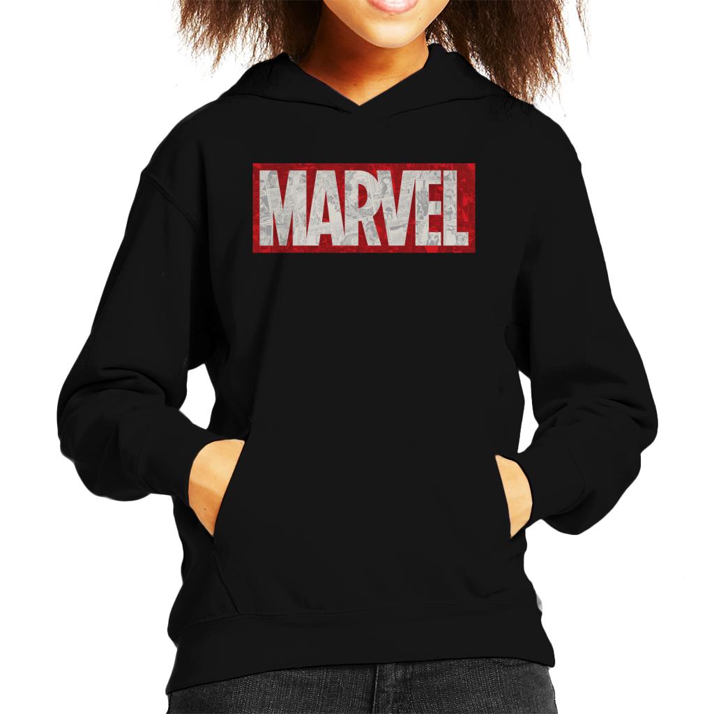 Marvel Classic Comic Book Logo Kid's Hooded Sweatshirt-ALL + EVERY