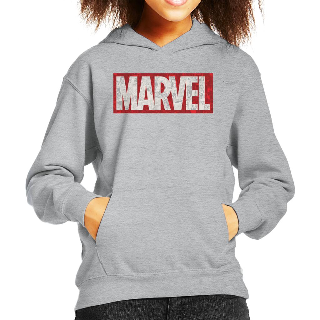 Marvel Classic Comic Book Logo Kid's Hooded Sweatshirt-ALL + EVERY