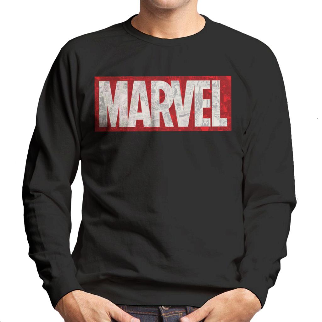 Marvel Classic Comic Book Logo Men's Sweatshirt-ALL + EVERY