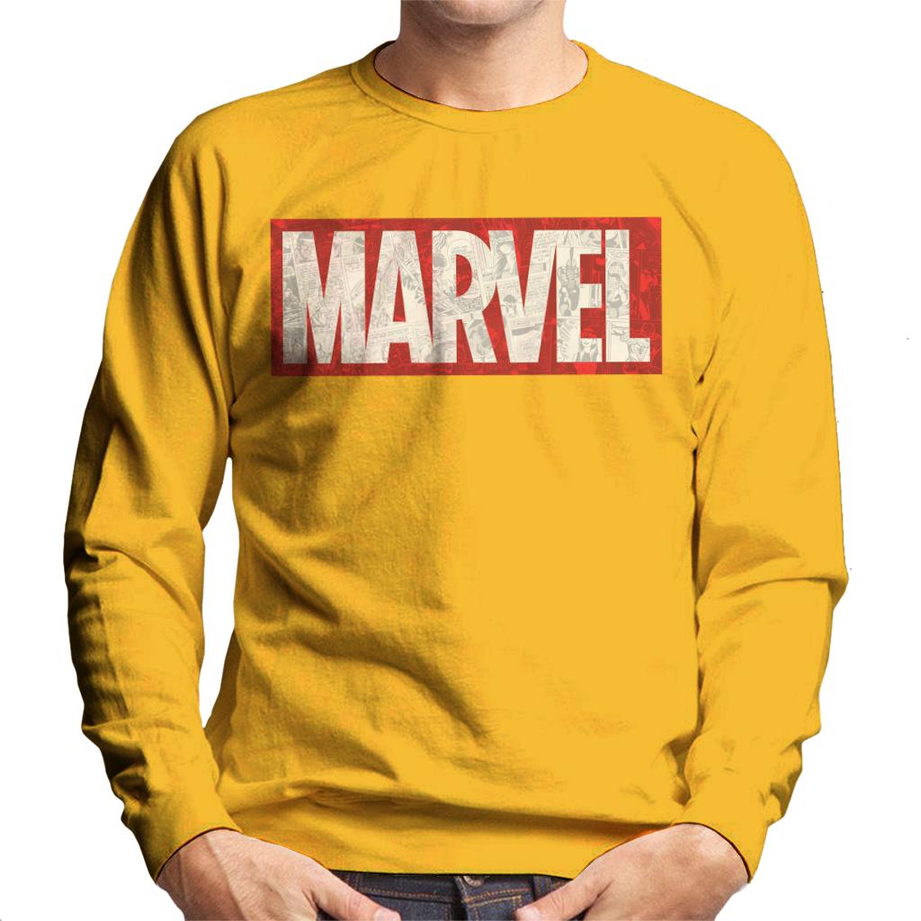 Marvel Classic Comic Book Logo Men's Sweatshirt-ALL + EVERY
