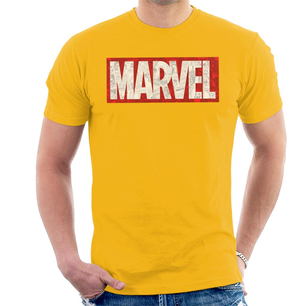 Marvel Classic Comic Book Logo Men's T-Shirt-ALL + EVERY