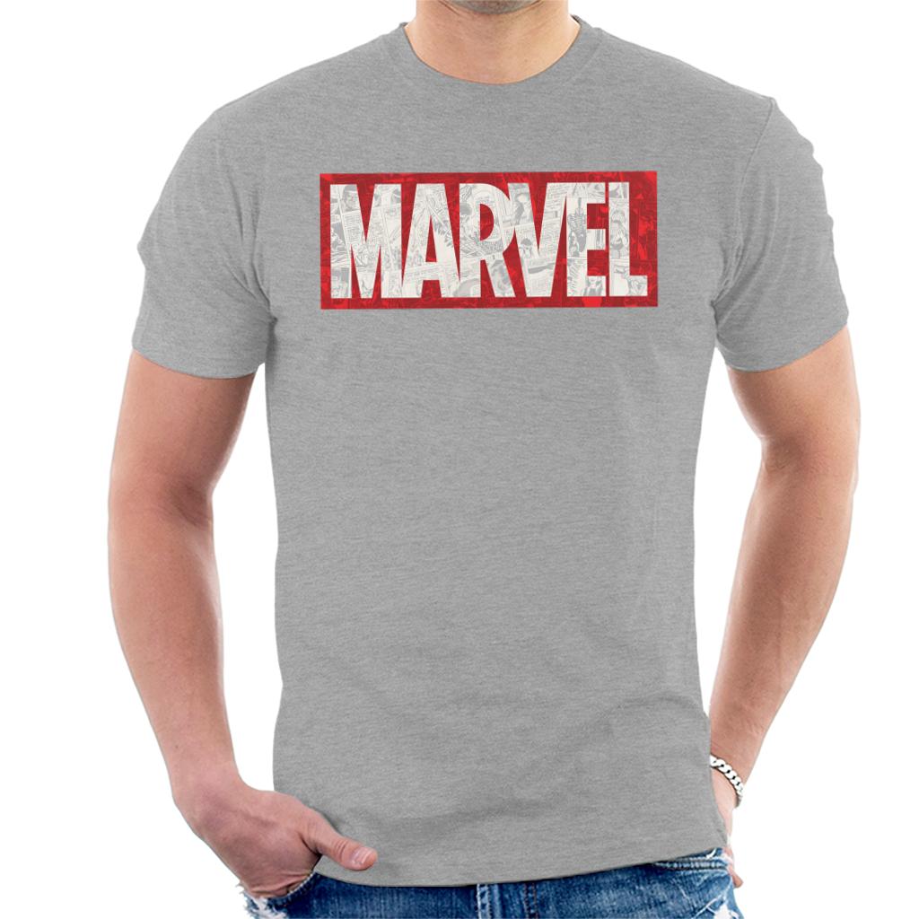 Marvel Classic Comic Book Logo Men's T-Shirt-ALL + EVERY
