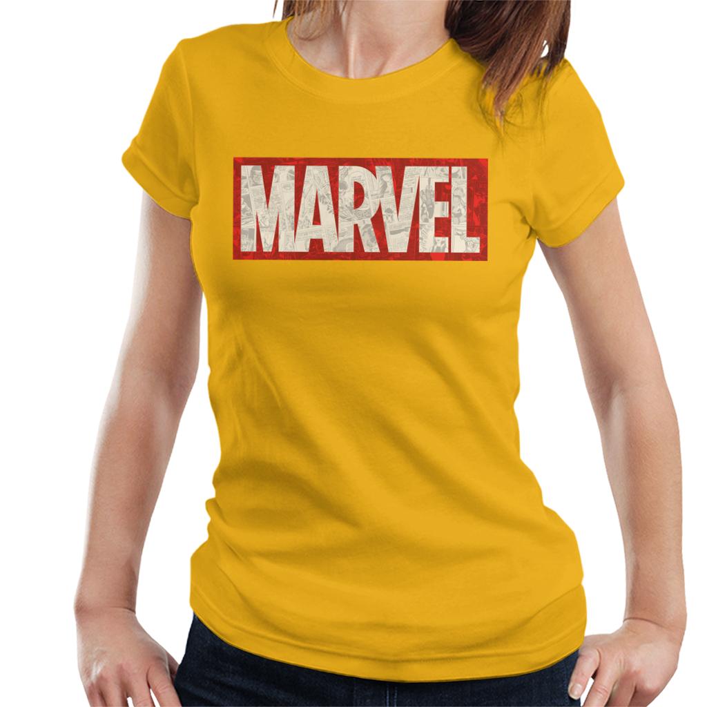 Marvel Classic Comic Book Logo Women's T-Shirt-ALL + EVERY