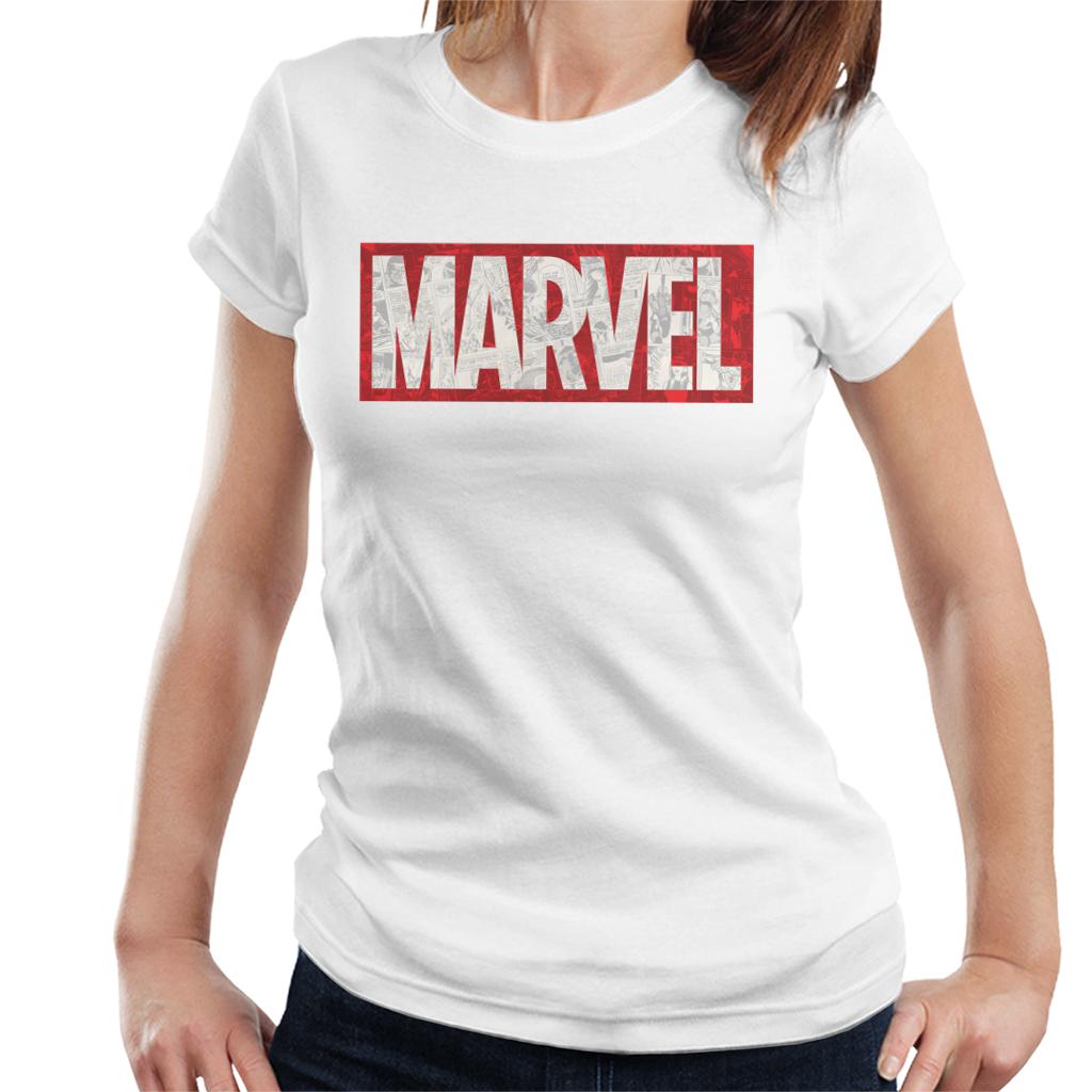 Marvel Classic Comic Book Logo Women's T-Shirt-ALL + EVERY