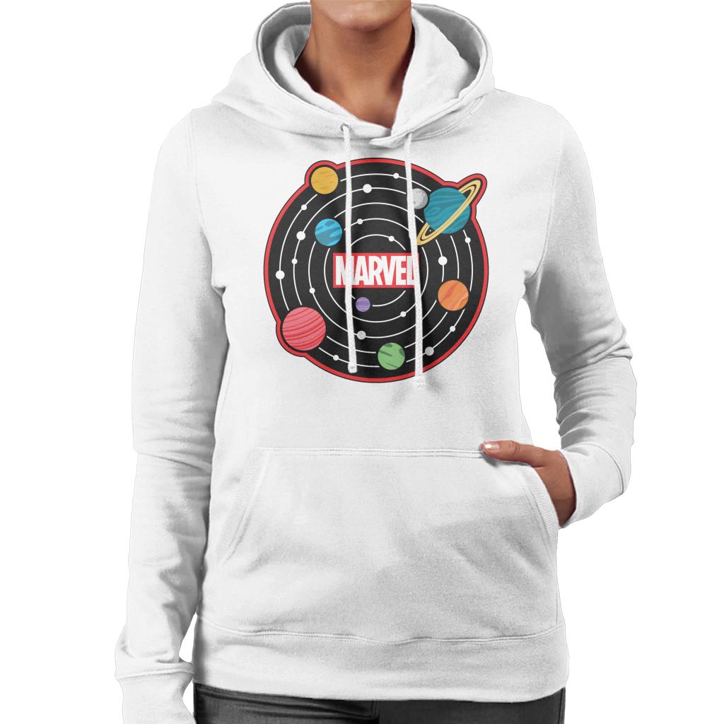 Marvel Planetary System Women's Hooded Sweatshirt-ALL + EVERY
