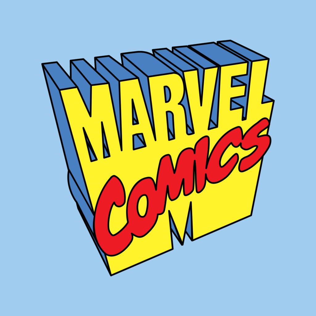 Marvel Comics 1990s 3D Perspective Logo Women's Hooded Sweatshirt-ALL + EVERY