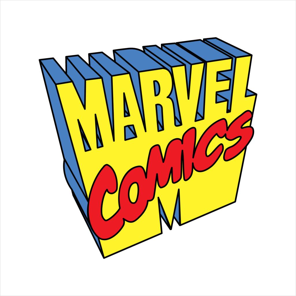 Marvel Comics 1990s 3D Perspective Logo Women's Sweatshirt-ALL + EVERY