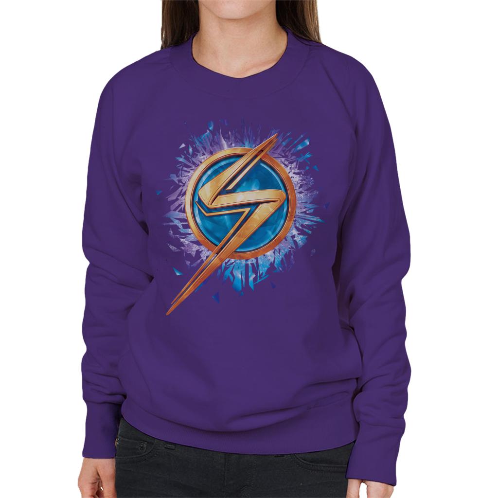 Marvel Comics Ms Marvel Logo Women's Sweatshirt-ALL + EVERY