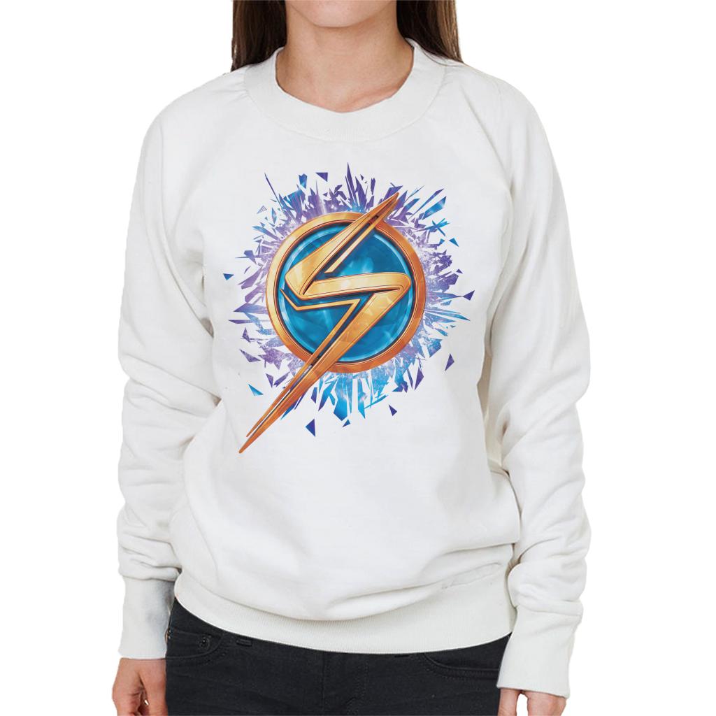 Marvel Comics Ms Marvel Logo Women's Sweatshirt-ALL + EVERY
