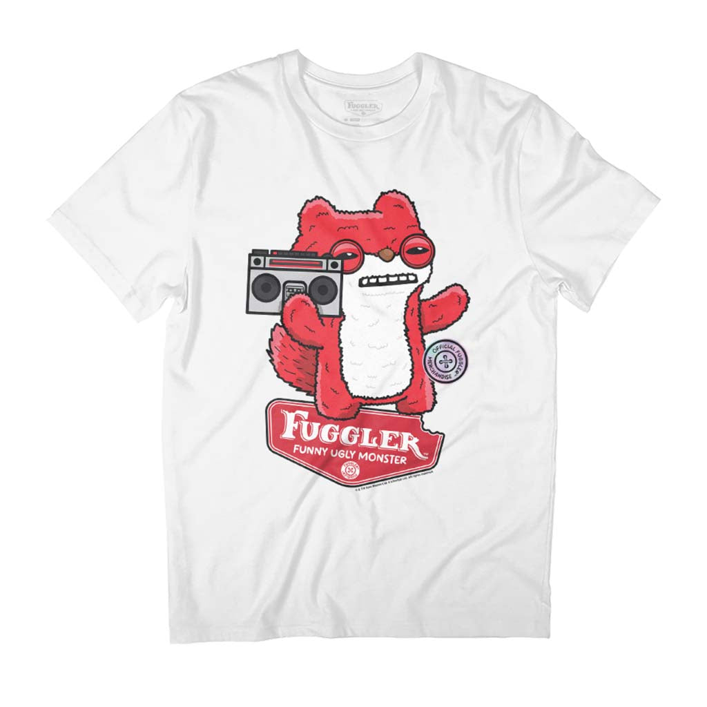 Fuggler Sketchy Squirrel Boombox Men's T-Shirt-ALL + EVERY