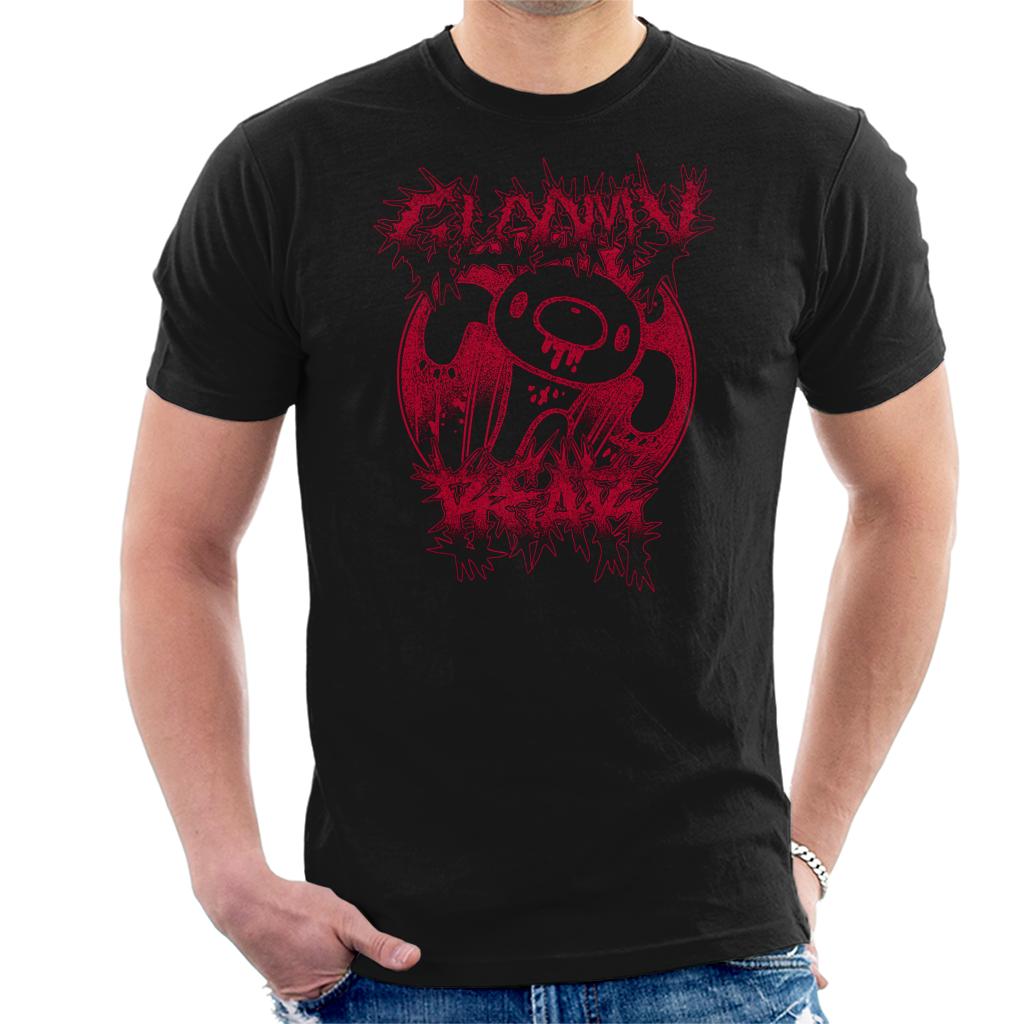 Gloomy Bear The Naughty Grizzly Gothic Red Text Anime Men's T-Shirt