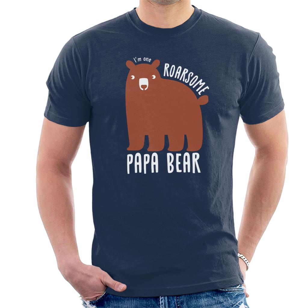 Roarsome Papa Bear Men's T-Shirt-ALL + EVERY