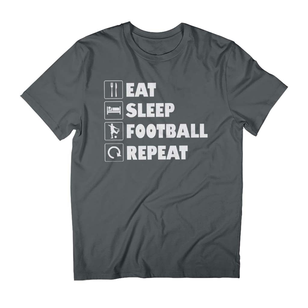 Eat Sleep Football Repeat Father's Day Men's T-Shirt-ALL + EVERY