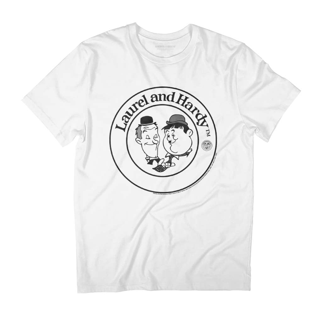 Laurel & Hardy Cartoon Comic Sketch Logo Men's T-Shirt-ALL + EVERY