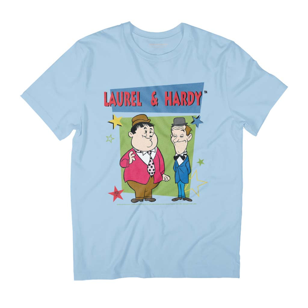 Laurel & Hardy Comic Book Stars Men's T-Shirt-ALL + EVERY