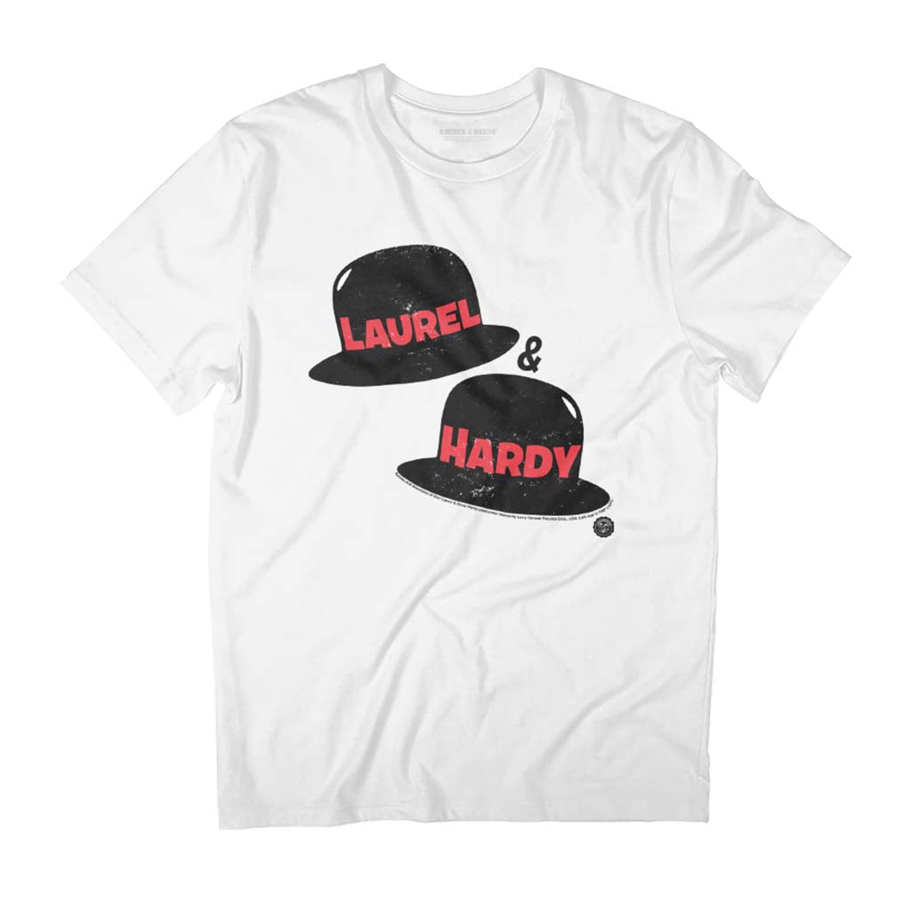 Laurel & Hardy Comedy Duo Hats Men's T-Shirt-ALL + EVERY