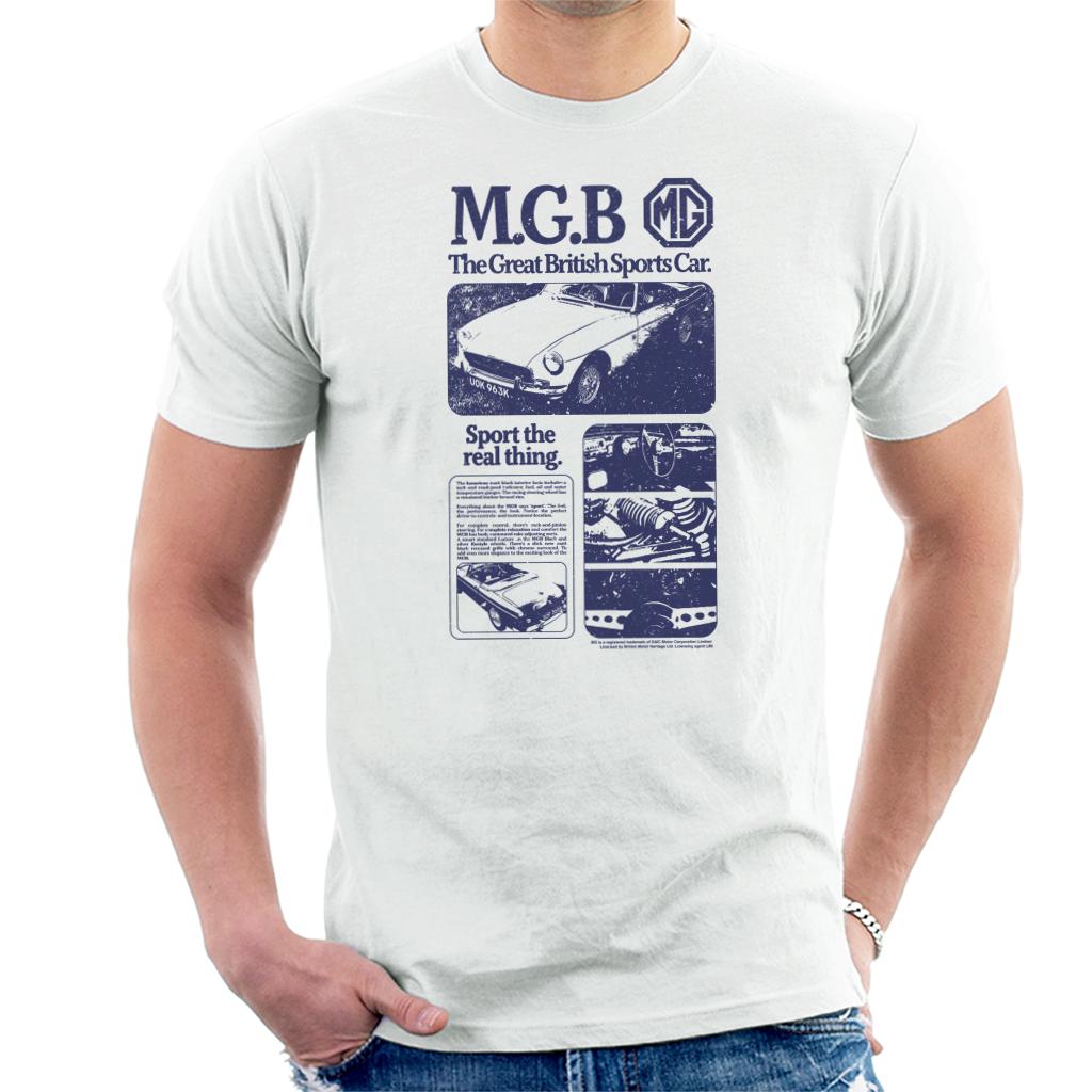 British Motor Heritage MG MGB Sports Car Promo Ad Men's T-Shirt